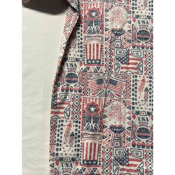 Oliver And Burke Men's Medium 4th of July Button-up Short Sleeve Shirt - Picture 15 of 16
